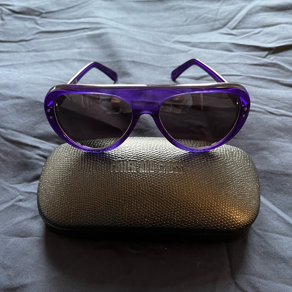 Cutler and Gross vintage blue/purple aviators